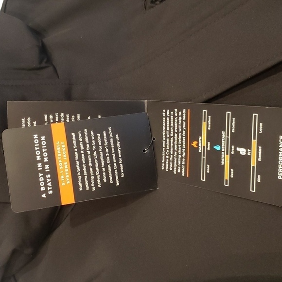 NWT Hawke & Co. Sports Performance Men's Jacket Hoodie Black Medium - Picture 12 of 12